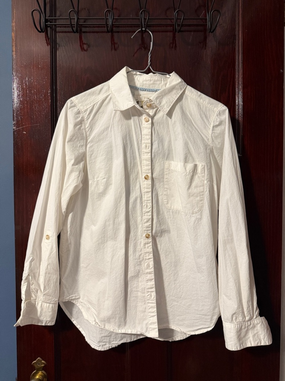 Anthropologie embroidered/beaded button down top. Size 4. Great condition.
